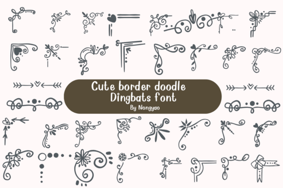 Cute Border Doodle: A Playful Font for Modern Branding
