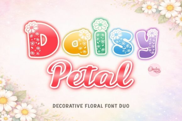 Daisy Petal Duo: A Fresh Take on Floral Typography