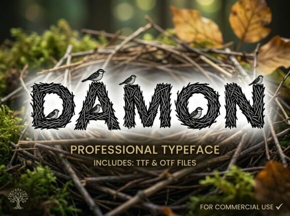 Damon: The Rustic Typeface for Natural Branding