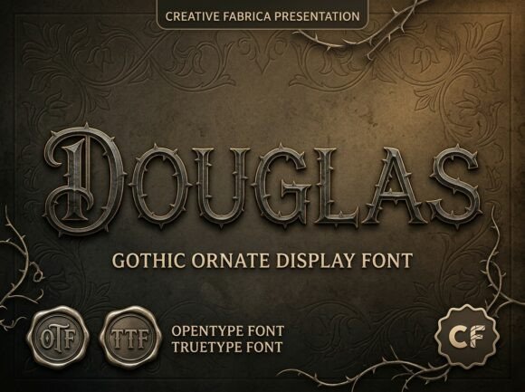 Douglas: Gothic Ornate Font for Dark Fantasy