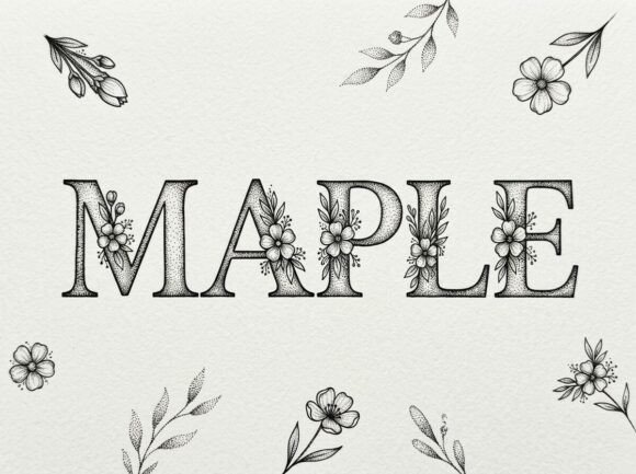 Maple: The Stippled Floral Serif for Artisanal Branding
