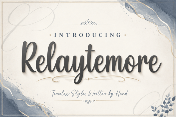 Relaytemore: The Handwritten Script Font for Modern Elegance
