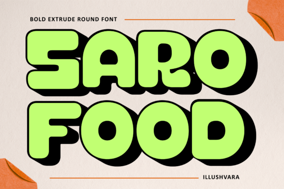 Saro Food: A Typeface with Built-In Flavor