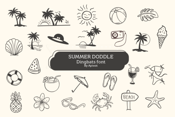 Summer Doodle: Capturing Sun-Soaked Charm in Every Icon